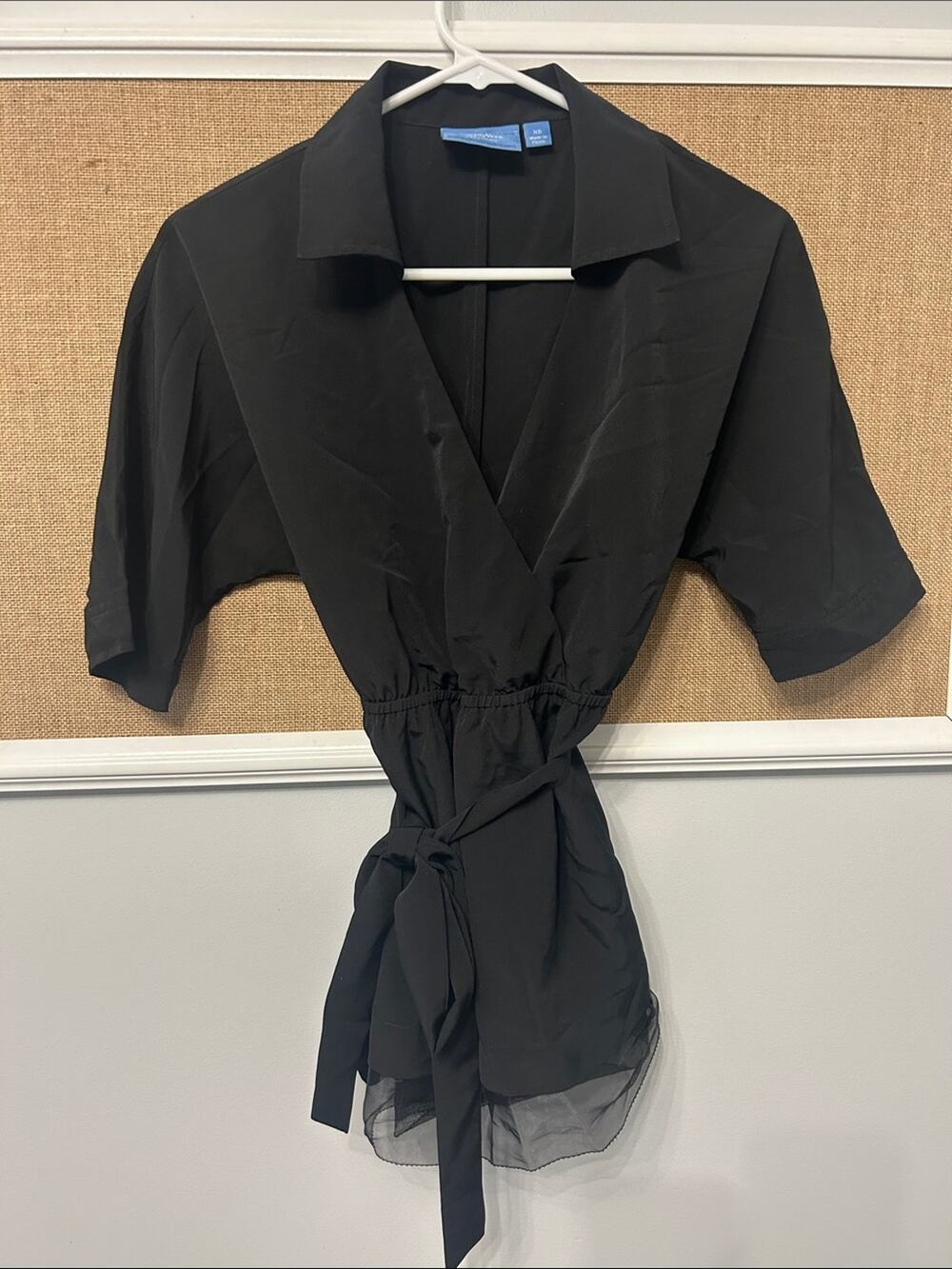 Simply Vera Vera Wang Black Wrap Blouse